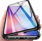 Магнитный чехол для телефона Samsung Galaxy A40 A80 A60 A50S A20 A30 A10 A90 5G A50 A70 S21 S20 Plus Ultra FE, двойной стеклянный чехол, 360