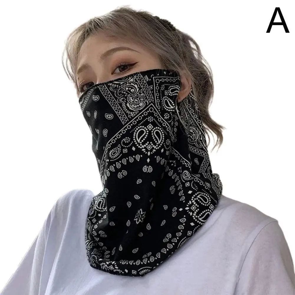 

Fashion Punk Sunscreen Mask For Men Women Summer Face Neck UV Protection Ear Scarf Hip Hop Outdoor Sports Cycling Bandana Scarfs