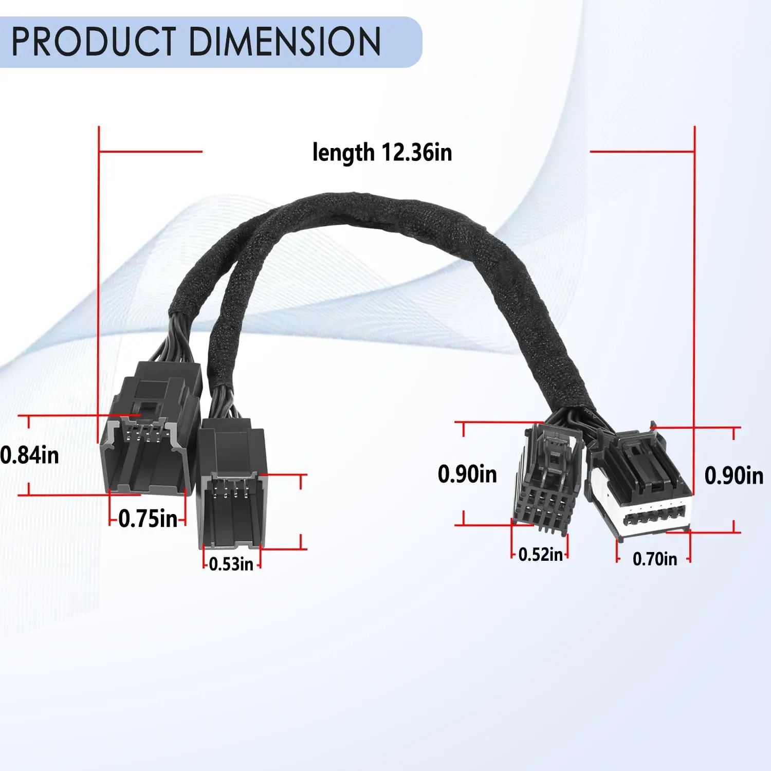 Сменный удлинительный кабель TM SGW подходит для Gladiator 2020-2024/Wrangler 2018-2024/Ram 1500 2019-2024/RAM