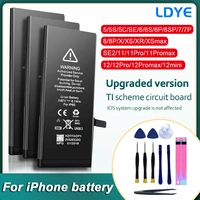 high quality zero cycle battery for iphone 5 6 6s 5s se 7 8 plus x xs max 11 pro mobile phone with free tools sticker