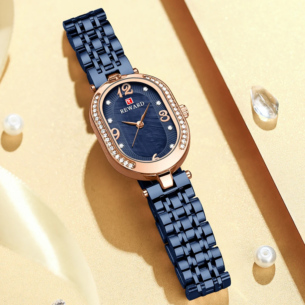 Роскошные кварцевые наручные часы для женщин ударопрочные водонепроницаемые