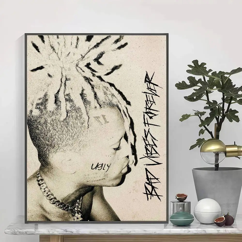 Фото Самоклеящиеся отклеивающиеся постеры-наклейки Bad Vibes Forever X-XXXTENTACIONS подходят для безрамного декора стен в комнате. №4