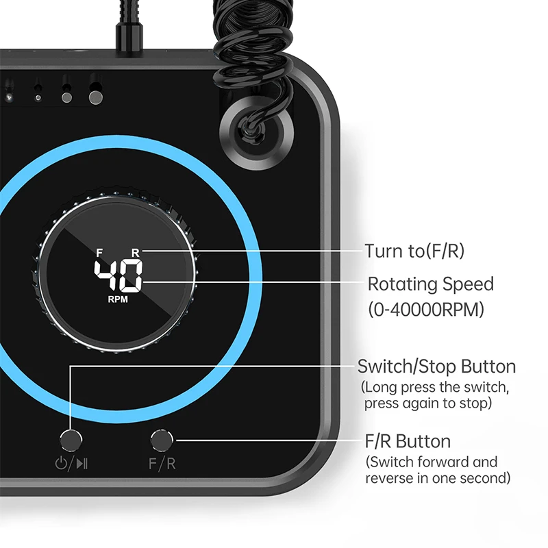 40000 об/мин полировщик для ногтей маникюрная дрель Efile салон профессиональный