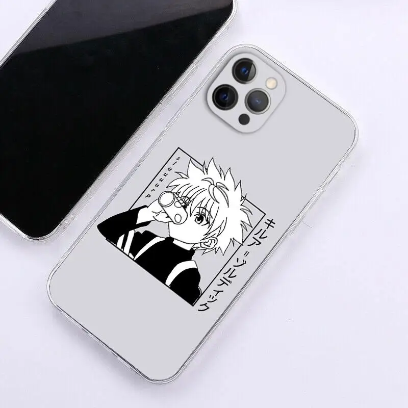 Прозрачный чехол для телефона Cute Hunter X iPhone 16 15 14 13 12 11 Pro XR MAX Plus HXH мягкий