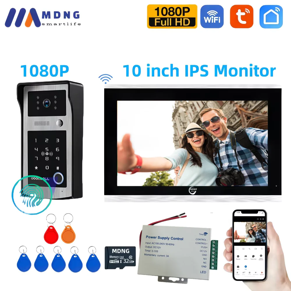 Беспроводной видеодомофон MDNG 10 дюймов