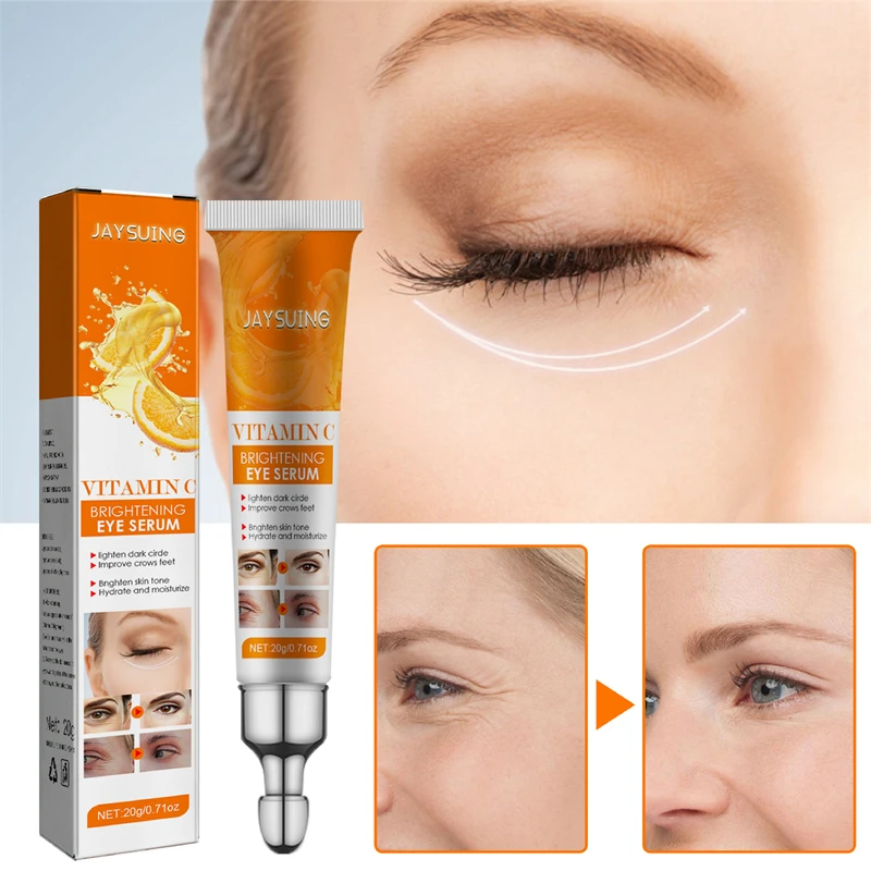 

Anti Wrinkle Eye Serum Vitamin C Remove Eye Bags Dark Circles Firm Cream Hyaluronic Acid Moisturizing Brighten Massage Eye Care