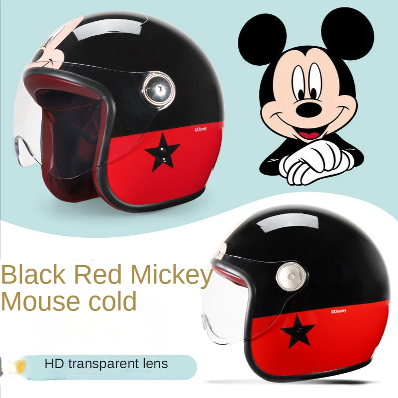 Disney Donald Duck Children's Helmet Cartoon Cute Head Protection Motorcycle Helmet Removable and Washable Breathable Helmet enlarge