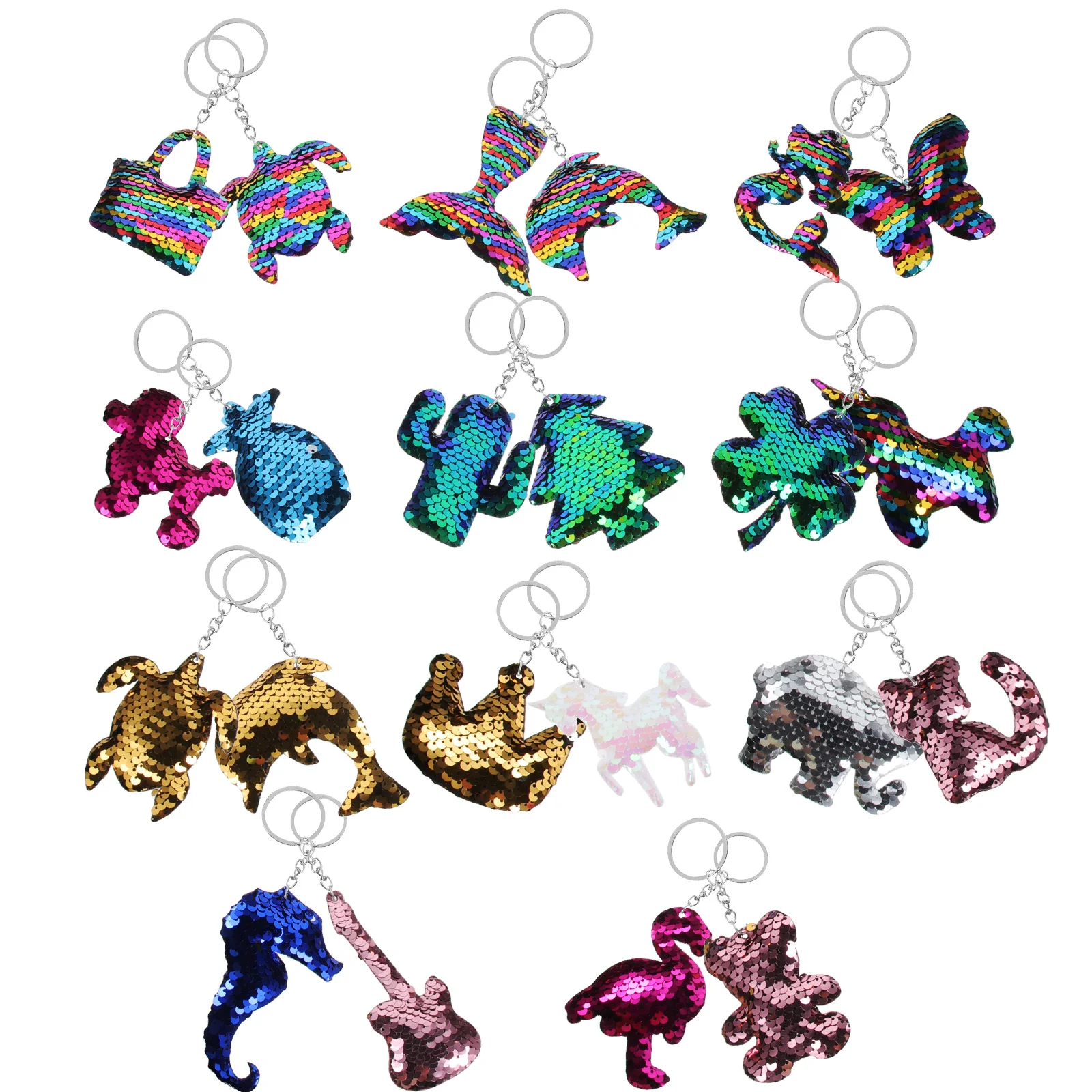 

Color Keychain Purse Pendants Bag Sequin Hanging Decor For Women Keychains Charms