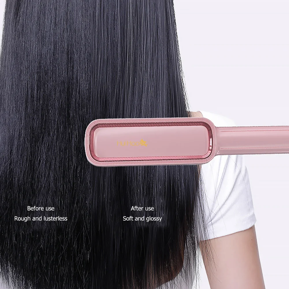 

Ceramic Iron Electric Hair Straightening Curling Brush Hair Straightener Comb US Hair Hairstyle Styling Tool Accessories