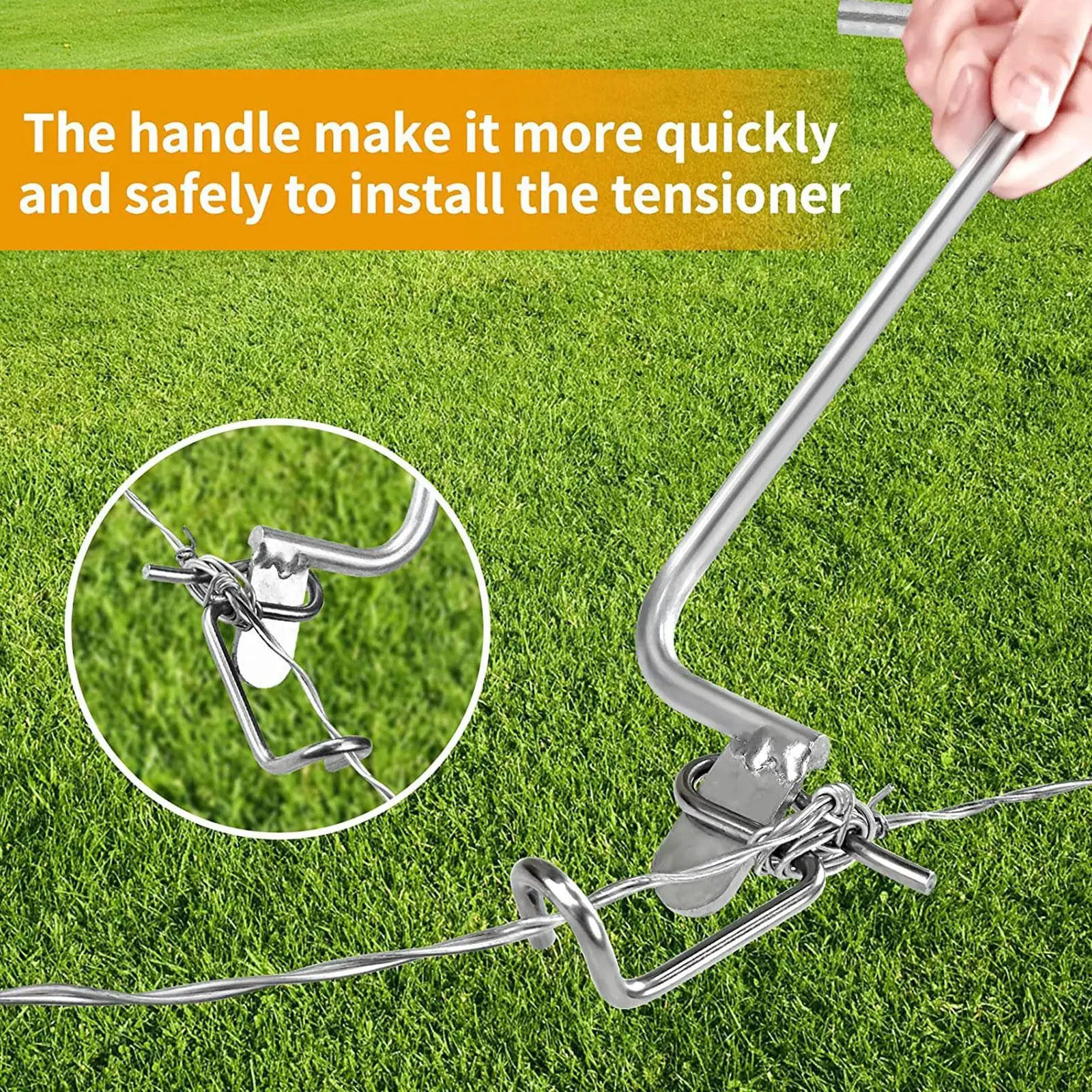 

Fence Wire Tightener Reusable Barb Wire Fence Tools For Repair Loose Sagging Strands Barbed Steel Wire Home Garden Twisting K6h3