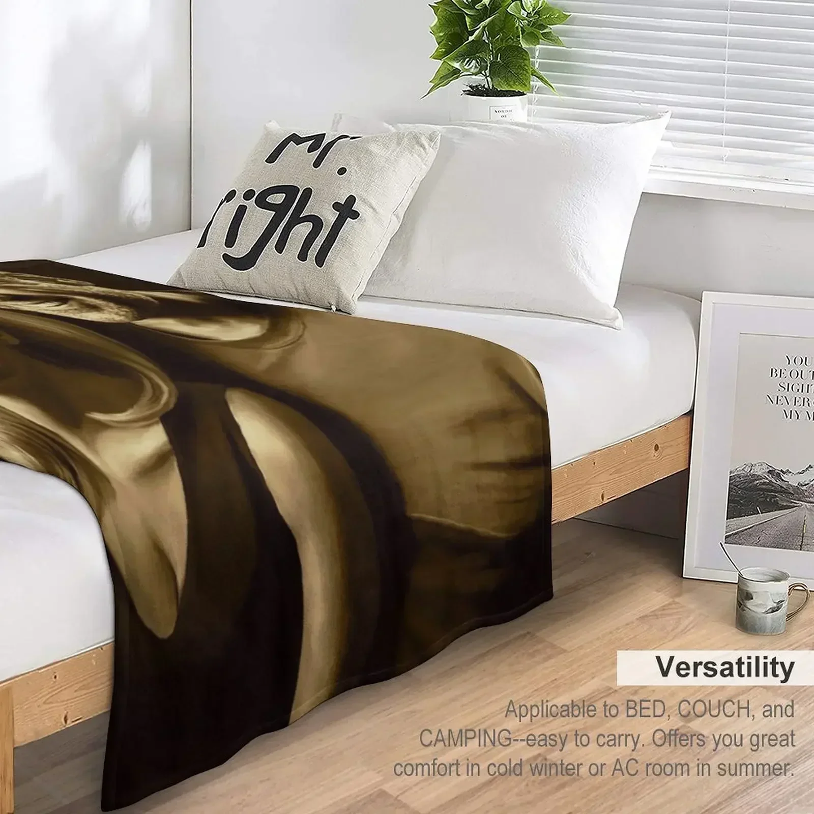 A successful old married couple - sepia panting Throw Blanket Giant Sofa Decorative Beds Blankets