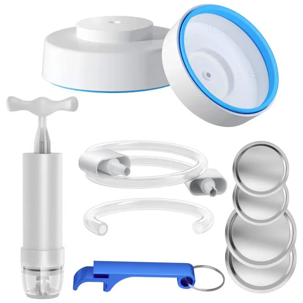 

10Pcs/Set Jar Sealing Machine Eco-friendly Plastic Ergonomic Accessory Hose Vacuum Sealing Kit Jar Sealer Jar Sealant Kit