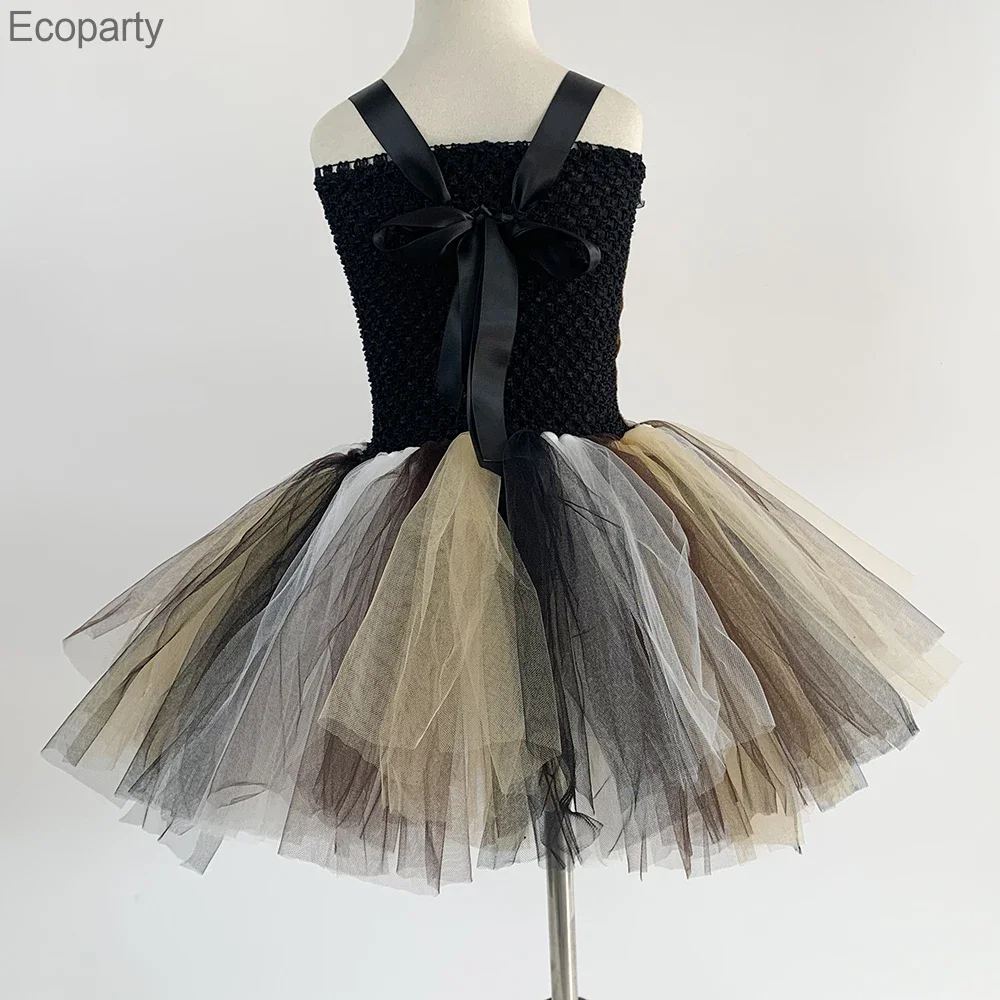 Леопардовое платье-пачка для девочек наряд с изображением животных зоопарка