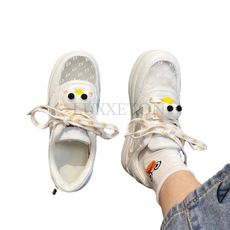 

Sanrio Pachacco Cartoon Women Thick Sole Sneaker New Korean Y2k Preppy Cute Students Board Shoes Fashion Round Toe Leisure Shoes