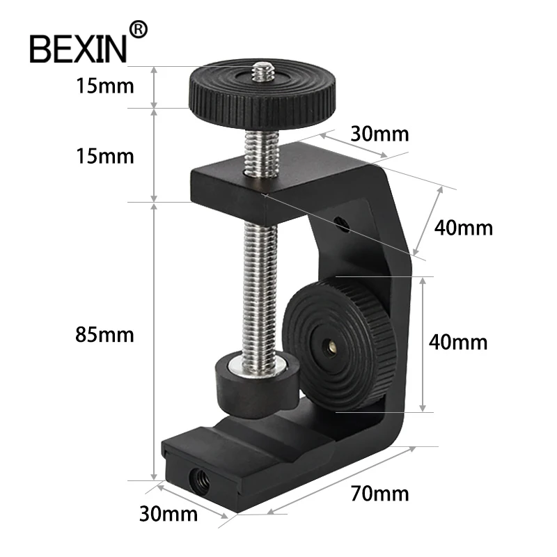 

Multi-function Desktop Universal C Type Screw Mount Clamp Adapter Camera Phone Mounting Clamp With Mini Ball Head 1/4 Screw
