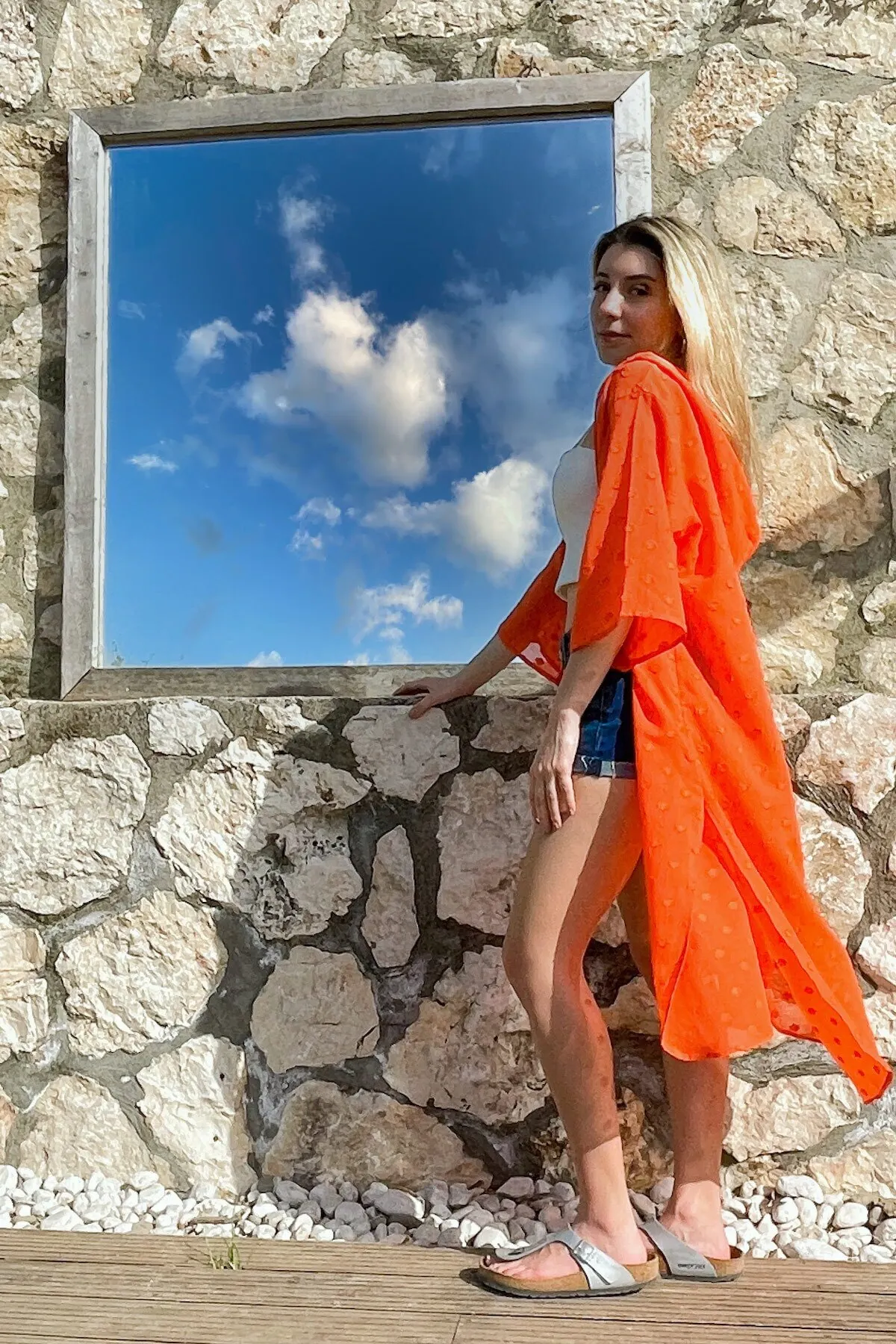 

Парео женское с капюшоном, оранжевый кафтан, купальный костюм, пикантная туника, накидка на пляж, бикини