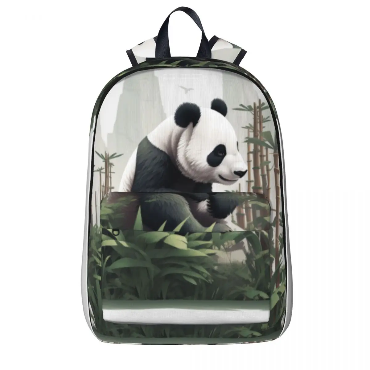 

Panda Backpack Vector Flat Animals Soft Colors Women Polyester Outdoor Backpacks Breathable Funny School Bags Rucksack