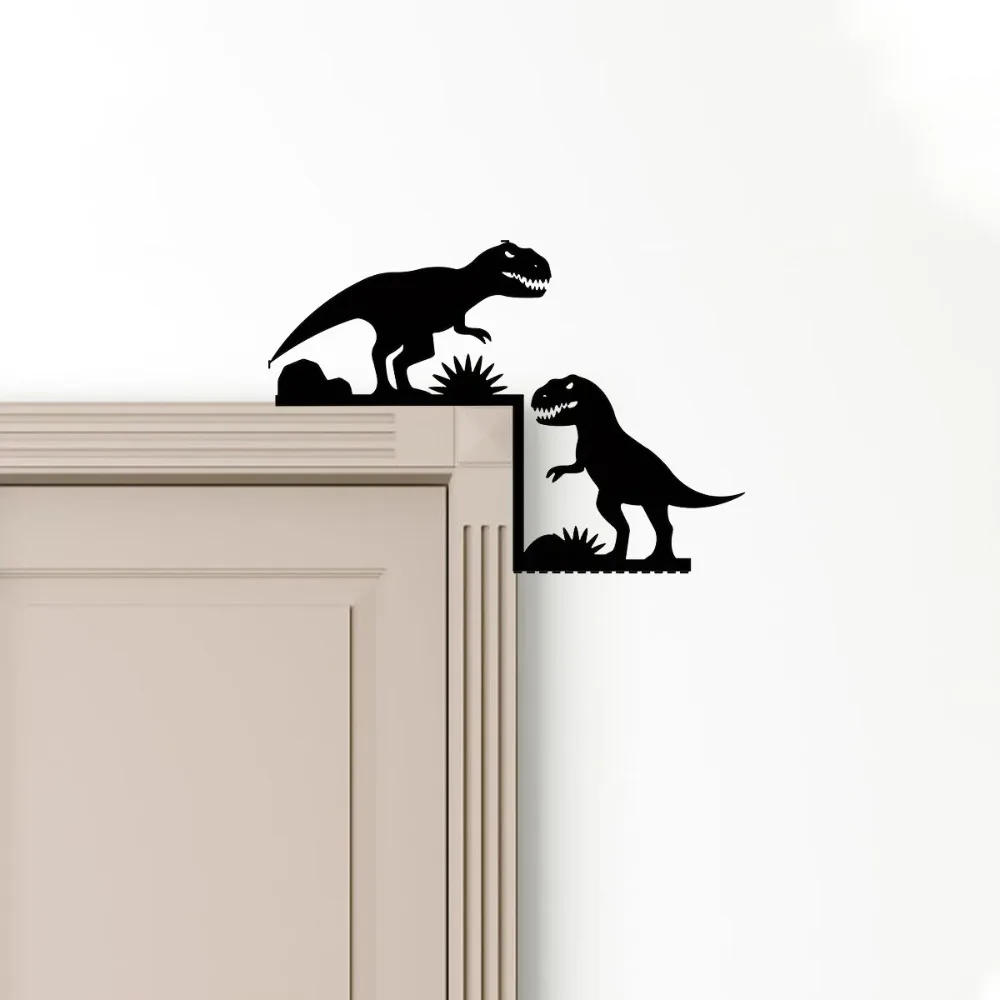 Металлический Декоративный уголок для двери кабана в виде динозавра-подвесное