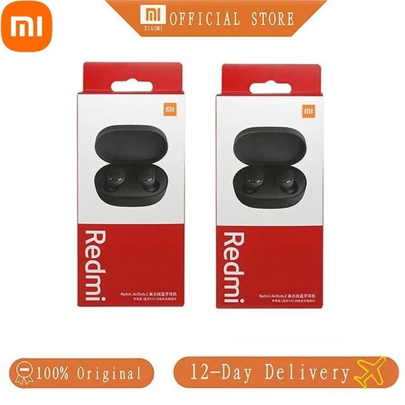 

Оригинальные Bluetooth-наушники Xiaomi Redmi Airdots 2, оригинальные игровые спортивные наушники, HD-голос, Беспроводные водонепроницаемые наушники