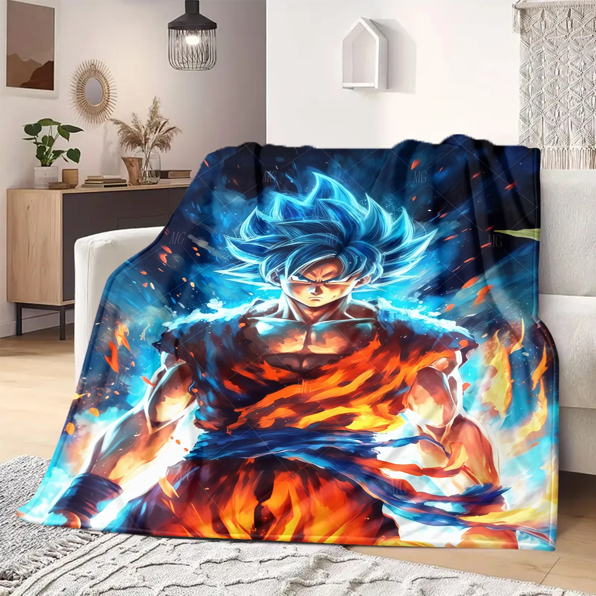 Одеяло с принтом Dragon Ball Z, теплое, удобное фланелевое одеяло, подходит для спален, диванов, кроватей, стульев, путешествий -QIAO24 (art.: 3920d91da53db) - 3920d91da53db