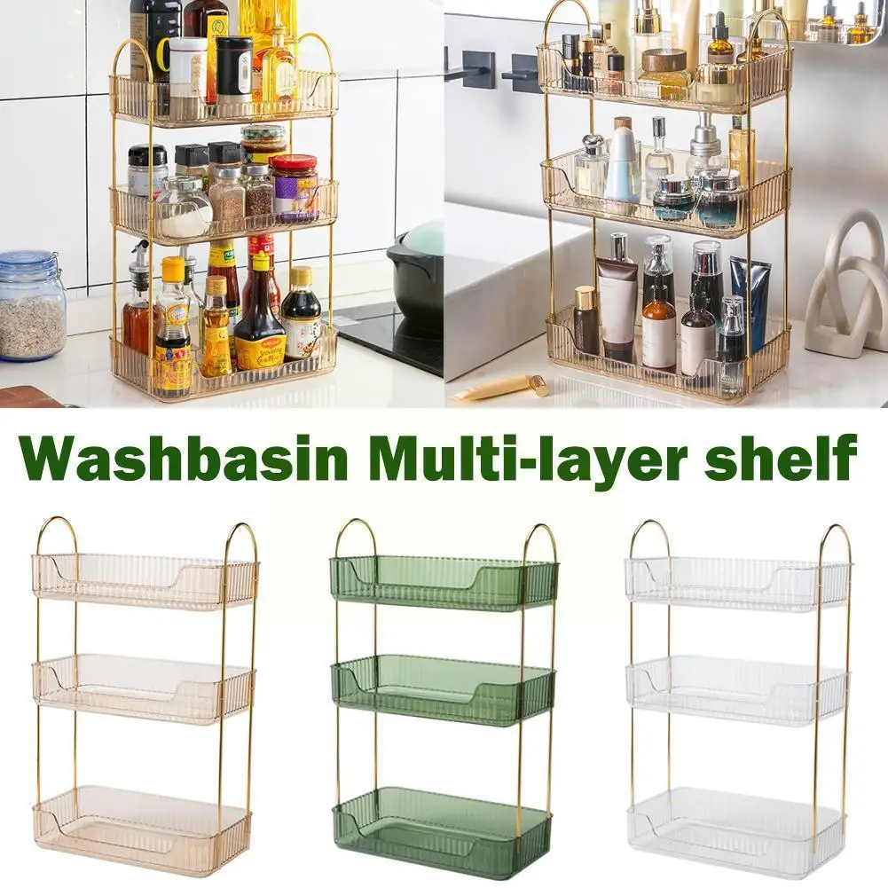 

Bathroom Shelf Storage Rack Display Stand Shelves Cosmetics Caddy Shower Shampoo Bathroom Multi-layer Organizer Holder K4a5