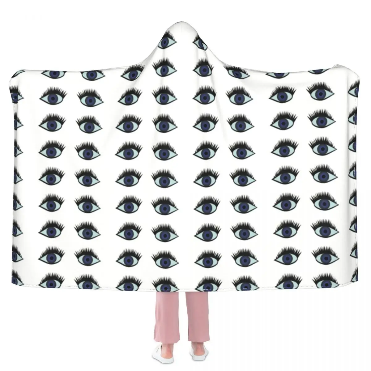 

Blue Eyes Blanket Eye Watching Super Soft Cheap With Hood Bedspread Funny Fleece Summer Blanket