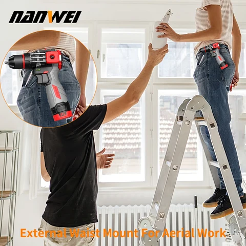 NANWEI Бесщёточная ударная дрель 16,8 В