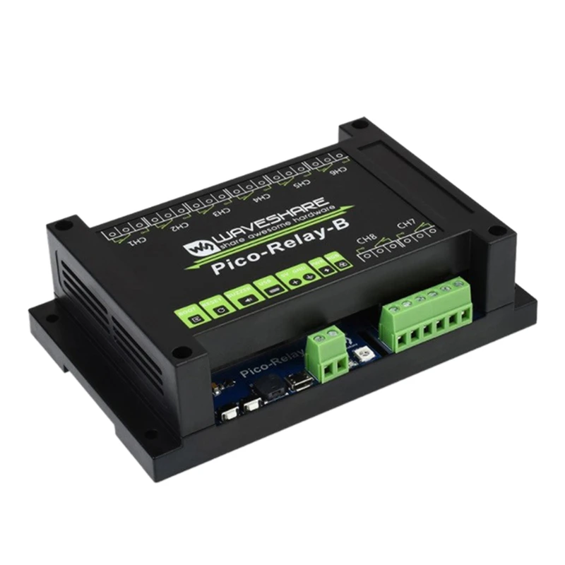 

Релейный модуль Waveshare для Raspberry Pi Pico, 8-канальный блок питания USB 5 В/оптрон, быстрая изоляция источника питания