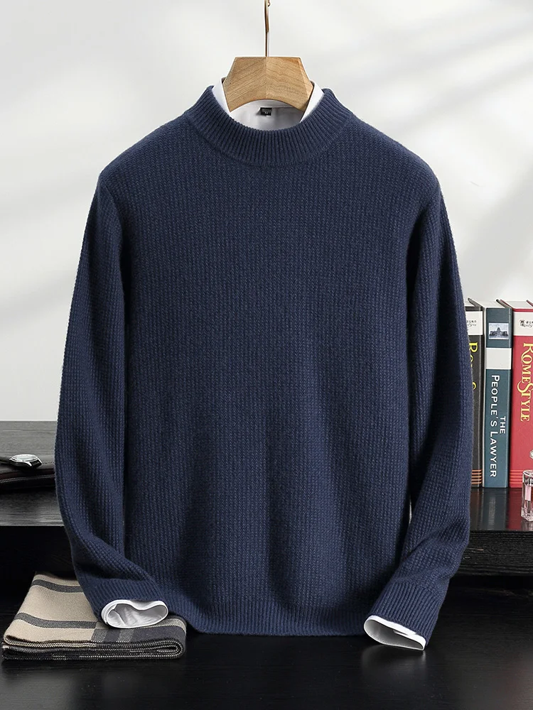 ANGEL мужской 100% кашемировый свитер пуловер с высоким воротником осень-зима мягкий