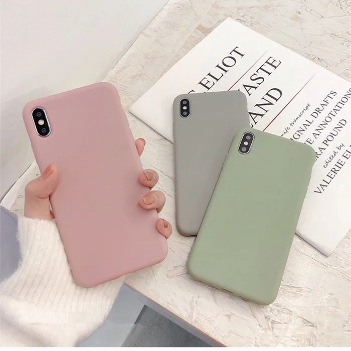 

Cute Matte Solid Candy Phone Case for Iphone 12 Pro Max Silicone Case for Iphone 11 Pro Max X Xr 7 6s 8 Plus 13 Pro Soft Cover