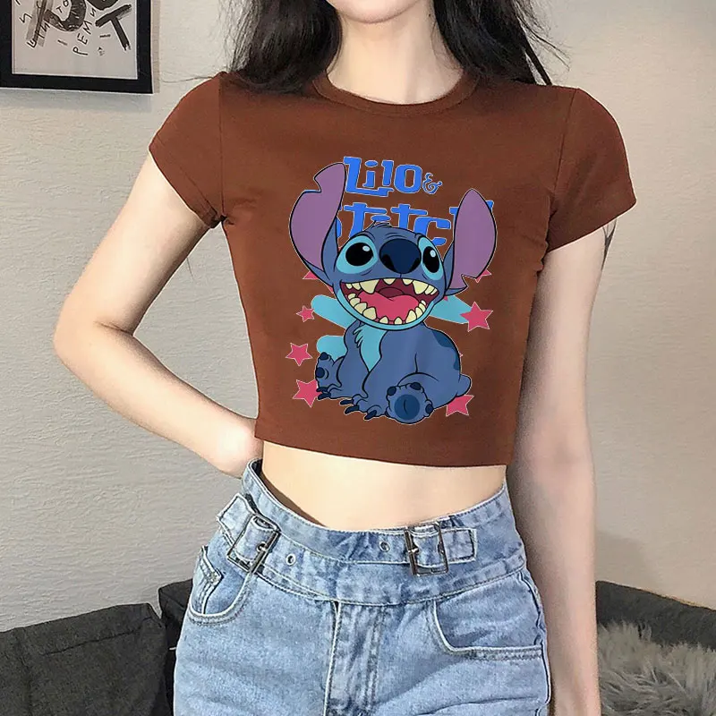 

Майка женская коричневая с мультяшным принтом, 2022