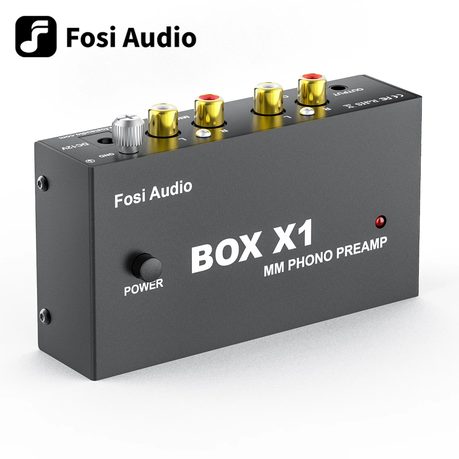 Fosi Audio Box X1 Phono Preamp for Turntable Phonograph Preamplifier Mini Stereo Audio HiFi With Headphone Amplifier