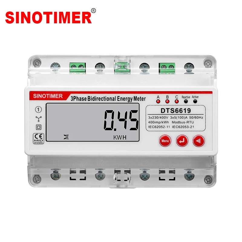 

SINOTIMER Многофункциональный трехфазный счетчик энергии 100А 380В