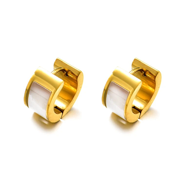 Texture Minimalist Gold Color Chain Drop Dangle Stainless Steel Earrings Personality Fashion Charm Jewelry Occident Women