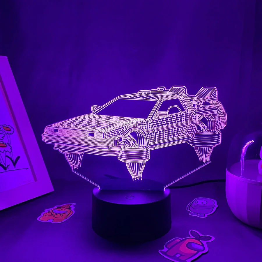 Автомобиль научной фантастики 3D иллюзия светодиодный ночсветильник уникальный