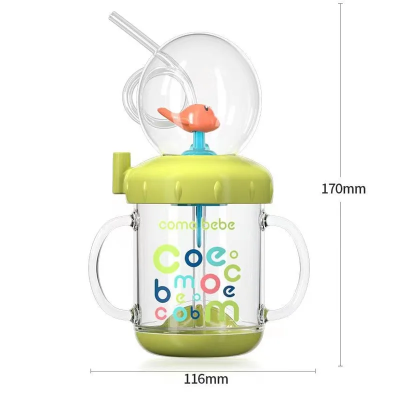 220ML Kid Water Glass Learning Cup Portable Drinking Bottle Whale Water Spray Cup Outdoor Water Cup Straw Feed Water Bottle Gift enlarge