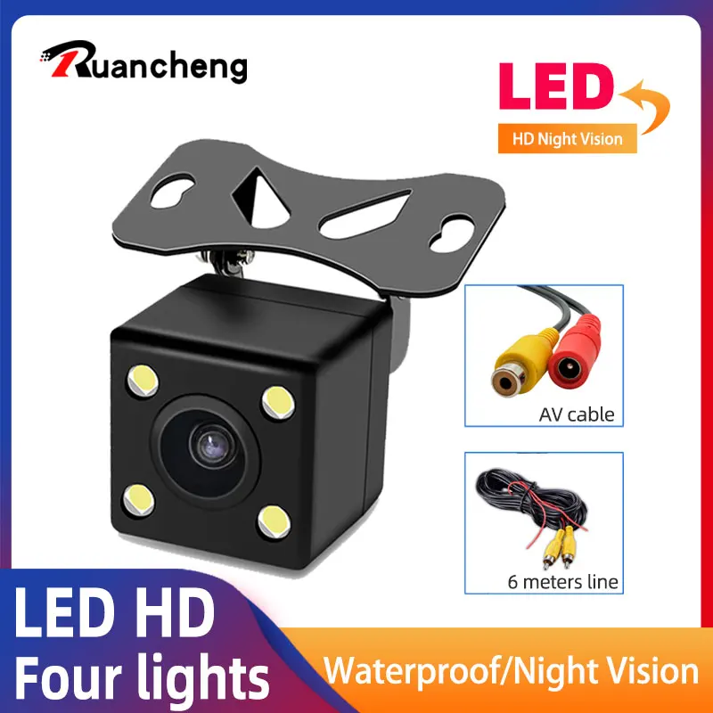 LED Night Vision Car Rear View Camera Universal Backup Parking Reversing Camera Waterproof Super Large Wide Angle HD C