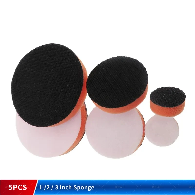 

1 Inch 2 Inch 3 Inch Sponge 5 Pack Hook and Loop Soft Foam Buffing PadCushion Buffer Polishing Backing Pad for Sanding Pad