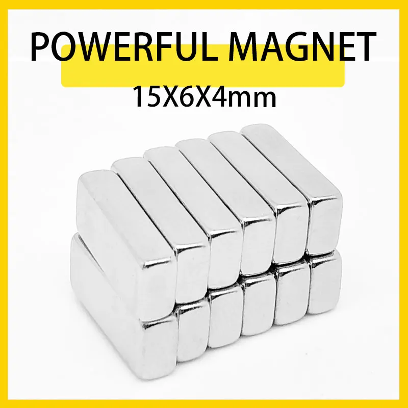 

10~200PCS 15x6x4mm Neodymium Magnet 15mm x 6mm x 4mm N35 NdFeB Block Super Powerful Strong Permanent Magnetic imanes