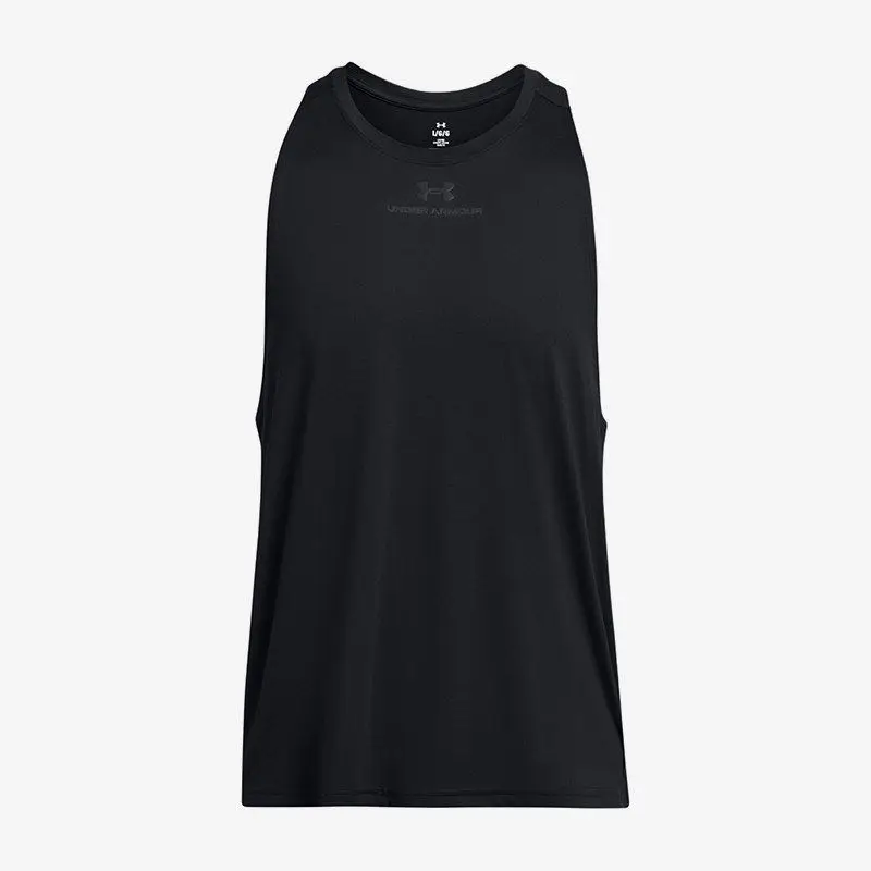 Фото Спортивная майка Under Armour 1382802-001 черная, дышащая, свободного кроя, для фитнеса, без рукавов, влагоотводящая, модель 2026 года №3
