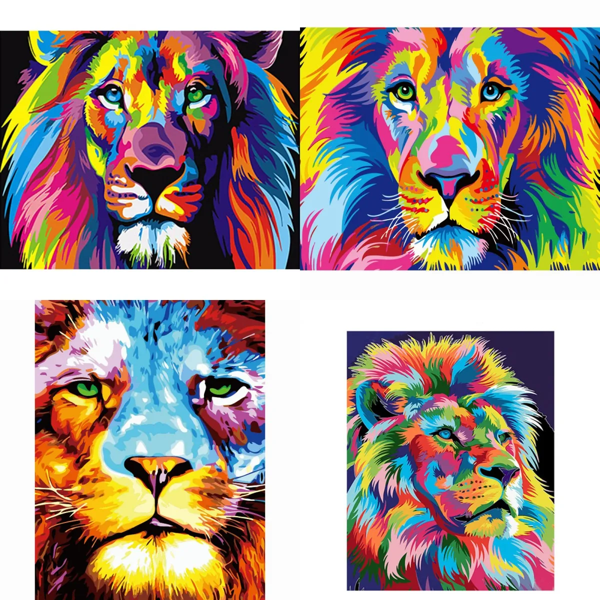 

Lion Painting By Numbers 40x50cm Acrylic Coloring on Canvas DIY Animal Drawing Picture By Number Wall Art Home Decoration