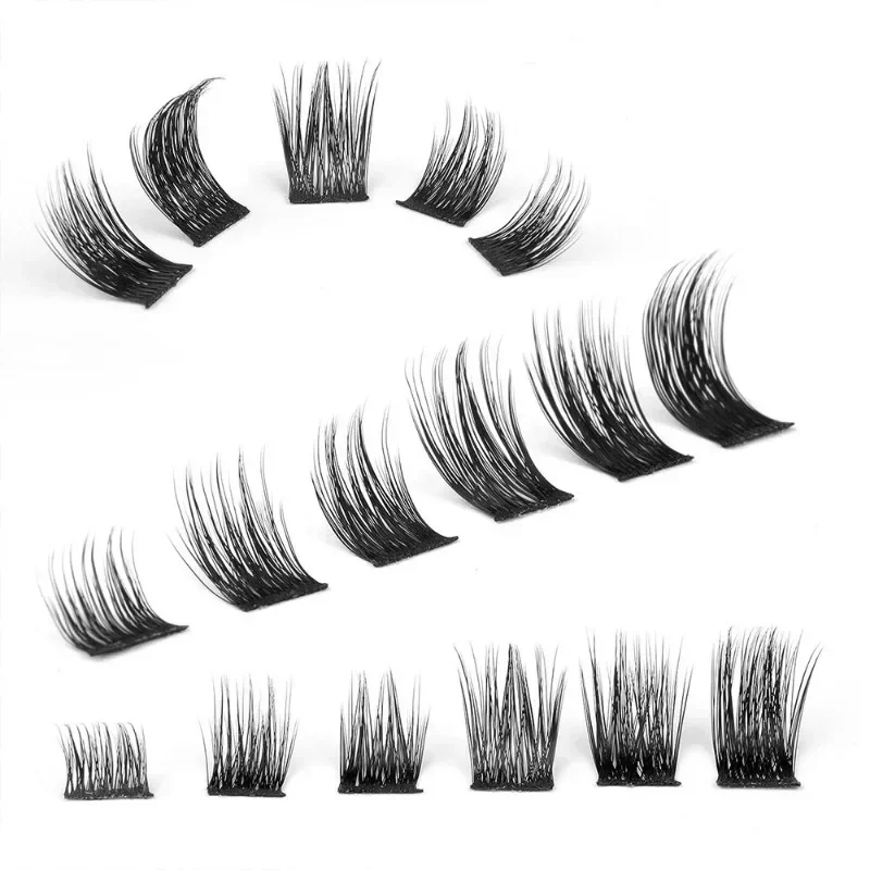 DIY Кластерные ресницы L C завитые для наращивания накладные натуральный один