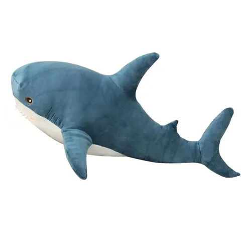 Плюшевая акула, длина 30 см, синяя