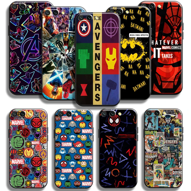 

Marvel Avengers Logo For Huawei Honor 10 10i 9 9A For Honor 10X 9X Pro Lite Phone Case Black Coque TPU Back Soft