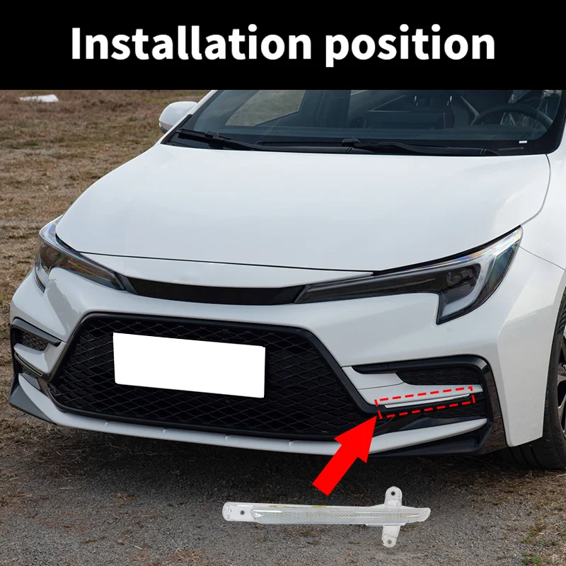 Фото Подходит для переднего бампера Toyota Corolla XSE Sedan 2023-2026 годов выпуска, свет дневного ходового огня, указатель поворота, аксессуары. №4