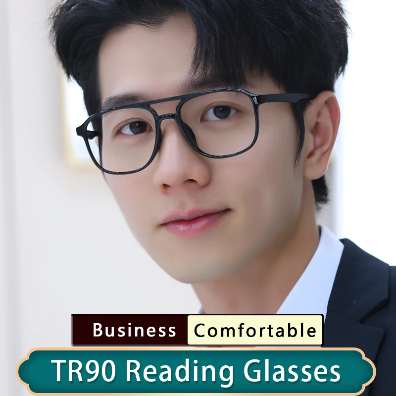 Прогрессивные круглые очки-авиаторы для чтения мужчин голубые бриллиантовые