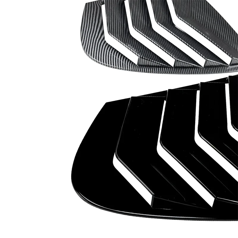 Карбоновые/глянцевые черные треугольные жалюзи в форме акулы жабер декоративное