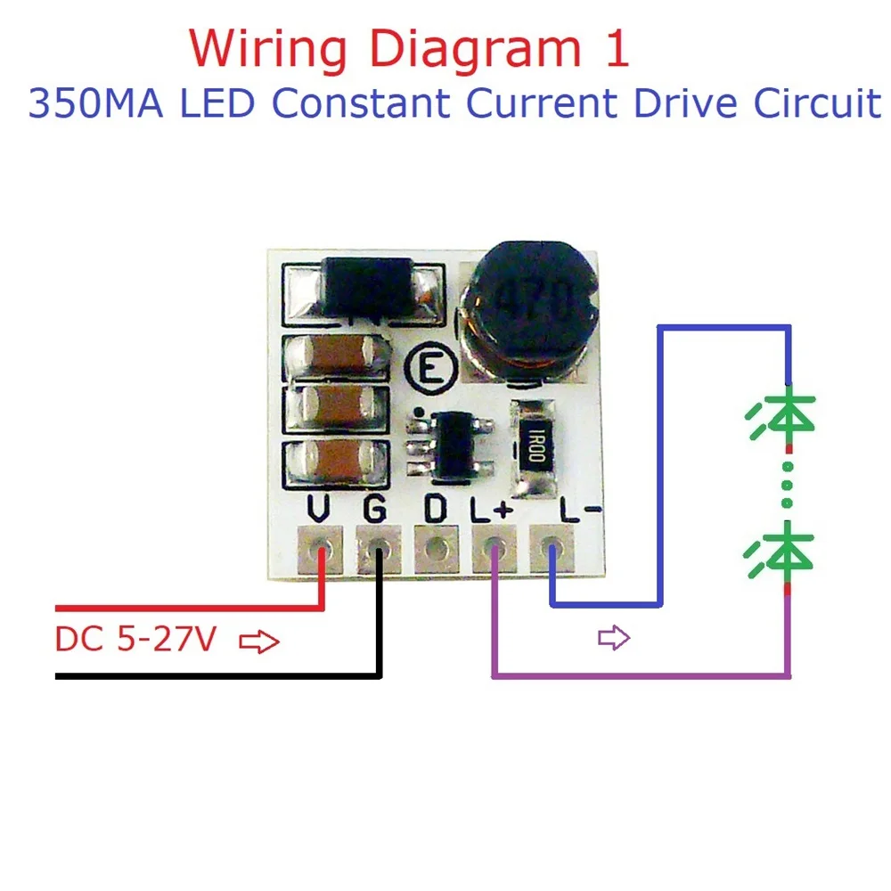 DC 5 - 27V 350mA HB LED накопитель модуль регулируемый PWM контроллер понижающий