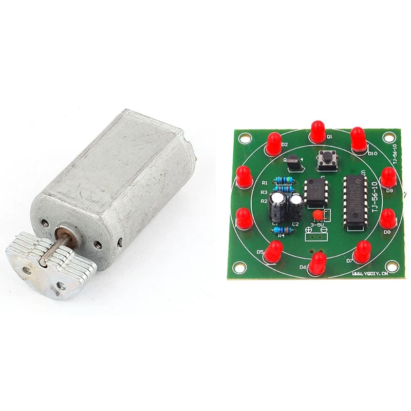 

1Pcs DC 1.5-6V 22400RPM Solder Vibration Compatible Vibrating Motor & 1Pcs Electronic Analog Lottery Tumbler Suite 3-5V