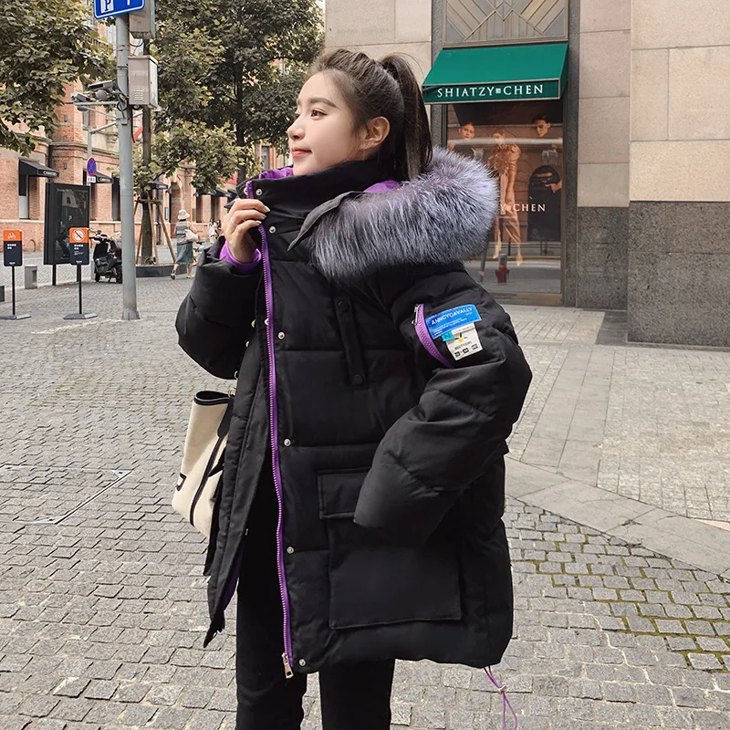 Women's 2022 Winter Coat Korean Loose Thickened Cotton Padded Fur Jacket  Chaqueta Nieve Mujer Ry*
